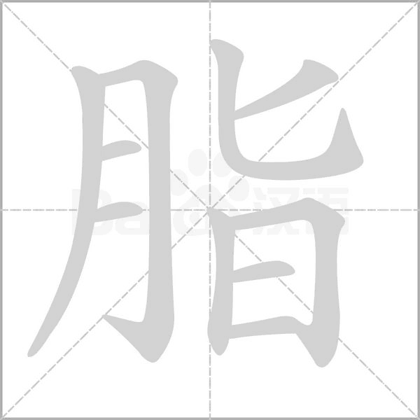 脂念什么字