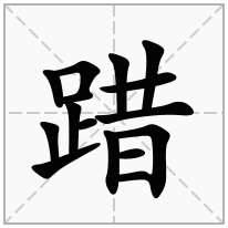 踖念什么字