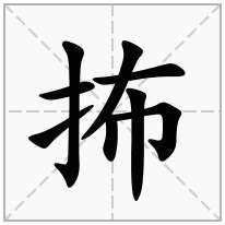 抪念什么字