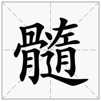 髓念什么字