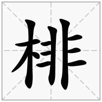 棑念什么字